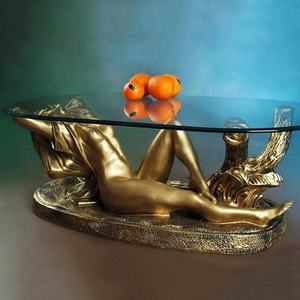 Escultura de Mujer Desnuda en Bronce Fundido, Adorno para Interiores y Exteriores, Mesa de Centro en Venta - Product Image 5