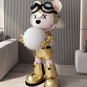 Net Star Star Violence Bear soggiorno Landing Large Cartoon Decoration Hotel Exhibition Hall Welcome Ornaments - Product Image 6