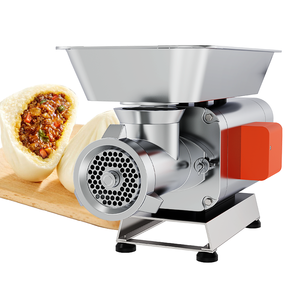 Pequeña picadora de carne de escritorio eléctrica comercial de acero inoxidable de alta potencia para carne congelada relleno de salchichas relleno de carne - Product Image 1