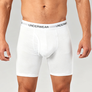 Tissu en coton fin pour la durabilité et la douceur Caleçons pour hommes personnalisés Caleçons respirants sans couture pour hommes se sent <span class=keywords><strong>comme</strong></span> <span class=keywords><strong>des</strong></span> sous-vêtements en soie - Product Image 2