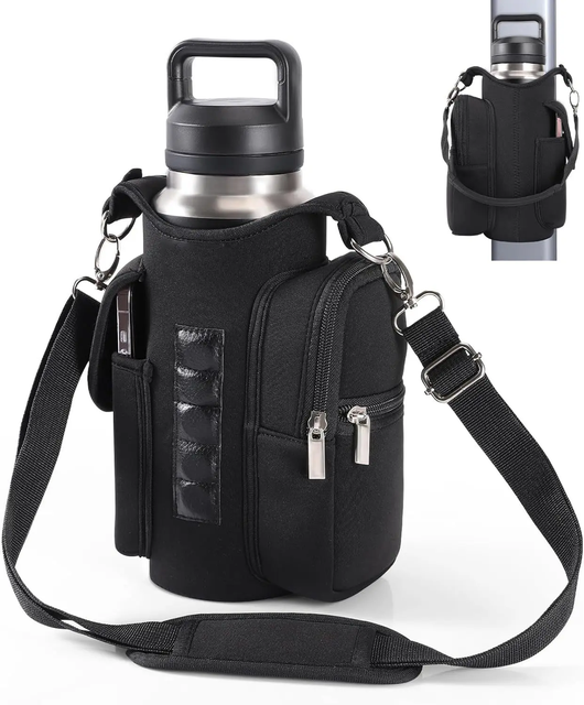 YTGEE Magnetic GYM Phone Bag Men Women Water Bottle Sleeve GYM Floor Organizer Outdoor Sport Crossbody Handle Pouch for Earphone
