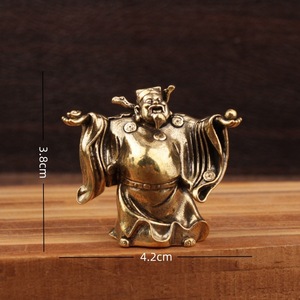 Figurine en laiton du Dieu de la Richesse, décoration Feng Shui pour la maison et le bureau, ornement de salon, cadeau du Nouvel An chinois - Product Image 4
