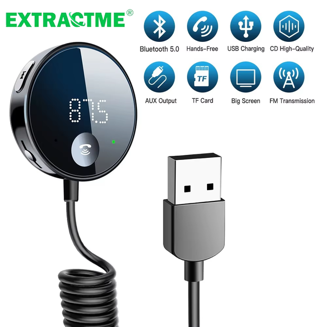 Wireless FM Transmitter for 5.0 OLIVER Fit USB Powered Car Audio Transmitter AUX Audio Receiver MP3 Car Kit