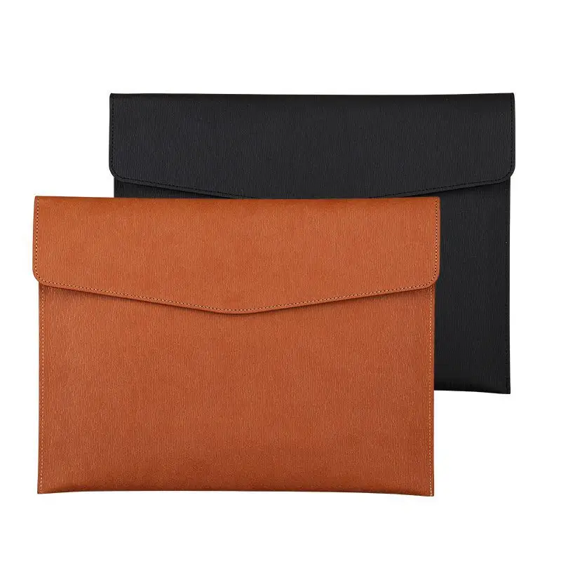 A4 Document Folder Envelope PU Leather Organizer Bags Multifunction Portfolio Holder for Paper File Stationery Receipt Contract