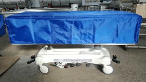 Медицинская Кровать из нержавеющей стали morgue, гидравлическая функциональная тележка для переноса мёртвого тела - Product Image 5