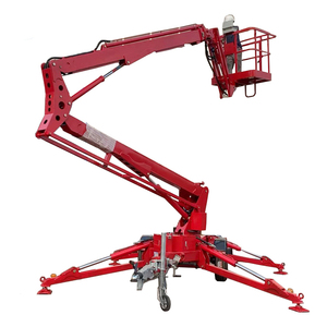 Plataforma Elevadora Araña Eléctrica con Certificación CE, Plataforma Elevadora Araña Móvil de 22 m, Plataforma Elevadora Araña Pequeña de 24 m Diésel, Elevador de Personal Remolcable para Interiores - Product Image 3