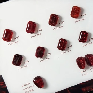 Ensemble de <span class=keywords><strong>vernis</strong></span> à ongles en gel à paillettes scintillantes, rouge brillant, coloré, <span class=keywords><strong>semi</strong></span>-<span class=keywords><strong>permanent</strong></span>, à retirer par trempage, <span class=keywords><strong>vernis</strong></span> à ongles en gel UV LED - Product Image 4