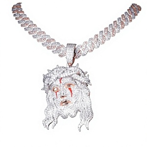 Pendentif singe de luxe en or massif 18 carats avec diamant naturel taille brillant rond certifié IGI, collier unisexe style Hip Hop - Product Image 1