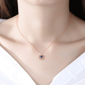 Collana con Ciondolo Cielo Stellato Dreamy Planet per Donne, Stile Foresta, Catena Corta per Clavicola - Product Image 5