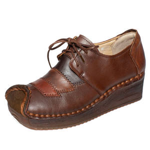 รองเท้าส้นเตารีดแบบผูกเชือก พื้นนิ่ม กันลื่น แฟชั่นสไตล์เรโทรลายชนเผ่า สำหรับฤดูร้อน - Product Image 5