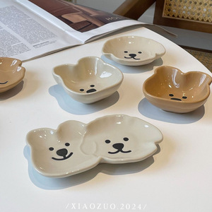 Ceramic Animal Shape Dipping Sauce Dish Porcelain Cute Cartoon Design For Party And Hotel Use - Product Image 1