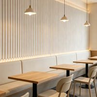 Panneau de grille 3D moderne de style européen, étanche, design graphique, respectueux de l'environnement, WPC, intérieur/extérieur, villa, salle de bain