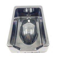 Plateau en PVC transparent noir pour souris optique filaire USB 2.0, base et couvercle en plastique pour souris de jeu plate pour ordinateur