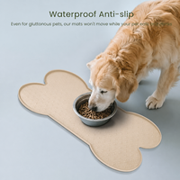 Tapis d'alimentation pour animaux de compagnie en silicone avec logo personnalisé OEM, vente en gros et au détail, marque privée, directement de l'usine, programme de commandes, dessous de bol pour animaux