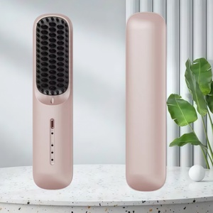 Portable Electric Hair Straightener Wireless Cordless Mini Hair Brush with Comb Battery Powered - Product Image 6