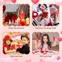 Figurine de gnome mini cœur de couple Saint-Valentin, accessoires de micro-paysage DIY, ornement de gâteau nain pour fête M173