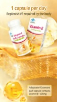 Capsules molles de vitamine E 105 mg, extrait végétal, antioxydant, complément alimentaire pour adultes, soin de la peau et beauté, en gélules molles