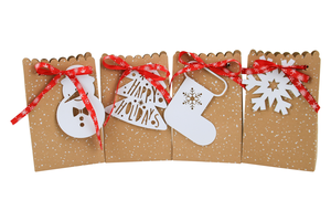 <strong>Christmas</strong> Candy Kraft Paper <strong>Box</strong> With Ribbon and Card Holiday Paper Gift <strong>Treat</strong> Bags for <strong>Christmas</strong> Party Supplies Xmas Goodie Bags - Product Image 3