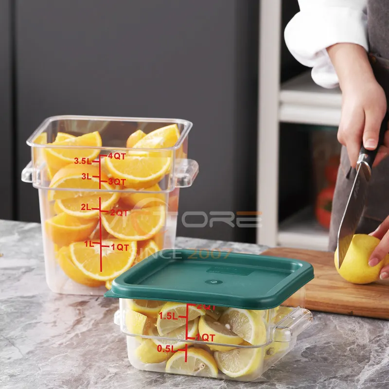 صناديق بلاستيكية شفافة لتخزين الأغذية مزودة بأغطية - حاويات آمنة للمجمد والثلاجة محكمة الغلق