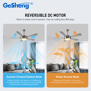 Hiện Đại Im Lặng Tiết Kiệm Năng Lượng Quạt Trần Đèn 5 Ván Ép Lưỡi Tinh Khiết Đồng DC Động Cơ Điều Khiển Từ Xa LED Quạt Trần Ánh Sáng - Product Image 4