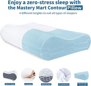 <b>Memory</b> Foam <b>Pillow</b> Adjustable Supportive Orthopedic Contour Sleep <b>Pillow</b> for Neck and Shoulder Pain - Product Image 5
