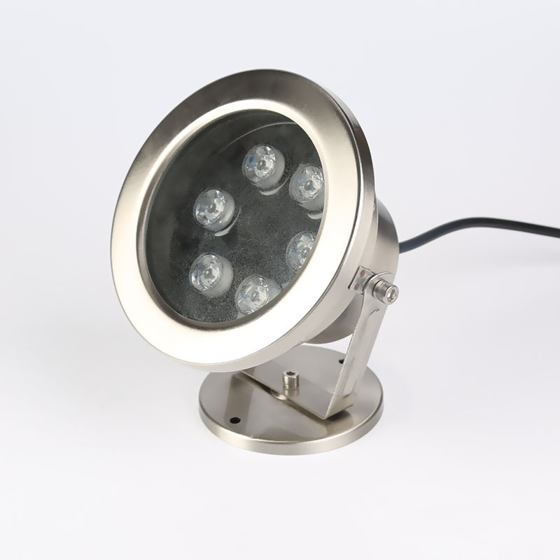 IP68 Waterproof Stainless Steel 12V/24V RGB/Warm White 18W LED Underwater Pool Lights Auto Color DMX Control 2700-6500K