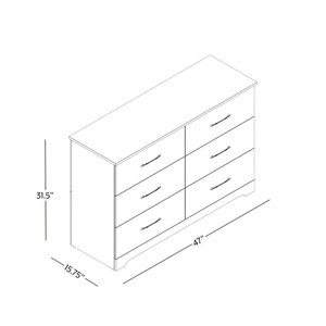 Large <span class=keywords><strong>commode</strong></span> moderne en bois avec <span class=keywords><strong>double</strong></span> tiroirs Mobilier de chambre <span class=keywords><strong>Commode</strong></span> personnalisée 6 tiroirs <span class=keywords><strong>Noir</strong></span> - Product Image 6