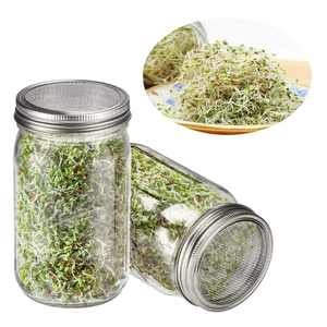 RTS JM-K 16Oz 24Oz 32Oz 304 Stainless Steel Mason Jar Air Tight Glass Mason Jar With Lid