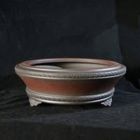 Pot à Bonsaï Zisha Fait Main, Motif Hui Antique, Pot de Fleurs Simple pour Usage Commercial en Centre Commercial, Durable, Écologique, Traditionnel