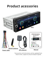 Lecteur multimédia automobile Android universel BQCC 6,86 pouces 1DIN, Carplay, navigation GPS, stéréo, 4G WIFI, lecteur DVD automobile, autoradio Android