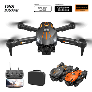 Drone pliable D88 avec double caméra, positionnement par flux optique, contrôle à un clic, télécommande, quadricoptère pour débutants - Product Image 1