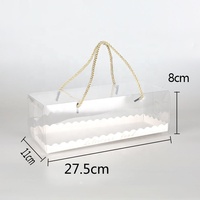 Mini boîtes d'emballage en plastique, boîte à gâteaux en papier Transparent, rouleau suisse, vacances Pet Transparent, boîte à gâteaux de mariage, paquet avec poignée