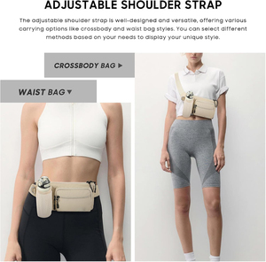 Fanny Packs Waist Bag Crossbody Bag Belt Bag Waist Pack with <strong>Water</strong> <strong>Bottle</strong> <strong>Holder</strong> <strong>for</strong> Travel <strong>Walking</strong> Running Hiking Cycling - Product Image 4