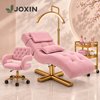 Lit de beauté professionnel avec dossier réglable sur 5 niveaux, levage hydraulique 360° °   Lit de pose de cils pivotant pour salon de beauté et spa - Fournisseur de mobilier