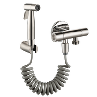 Kit de pulvérisation pour bidet en acier inoxydable 304, pistolet de toilette mural moderne et écologique avec tuyau