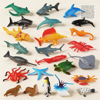 Jouet éducatif préscolaire décorations d'aquarium mini vinyle plastique océan mer animal jouet ensemble pour gâteau cupcake toppers