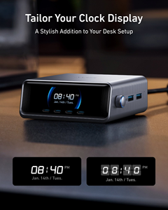 Chargeur Anker Prime 250W GaNPrime 6 ports, chargeur <span class=keywords><strong>rapide</strong></span> de bureau, 4 USB-C, 2 USB-A, écran numérique intelligent pour MacBook, ordinateur portable, iPhone - Product Image 2