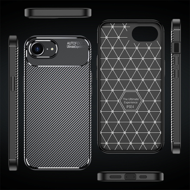 Trendy Phone Case for Redmi 15/15C/Note 15Pro+/K90/Note 15 Pro+/K80 Pro Carbon Fiber Texture Auto Focus Lens Protection Cover