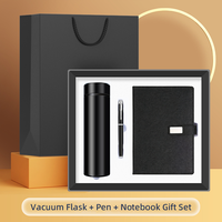 Elite Geschenkset Notizbuch mit Strukturiertem Riemenverschluss Vakuum-Thermosflasche für Büro Echt Langlebig Wiederverwendbar für den Täglichen Gebrauch mit Moment