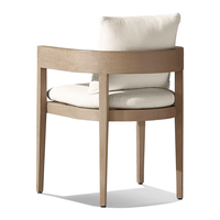 Ensemble de mobilier de jardin de luxe moderne en teck pour villa, table et chaises d'extérieur, résistant à l'eau, pour patio et resort
