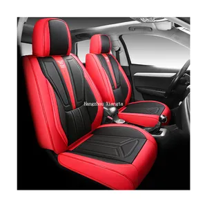 Aksesoris Interior Mobil PVC Kulit 5D/9D Sarung Jok Mobil Set Lengkap Bantal Kursi Mewah Universal 13 Buah untuk Mobil