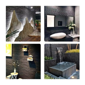 חיפוי קיר חיצוני מודרני PU Stone, עמיד למים, עמיד באש, אטום לרעש, דקורטיבי, גמיש, דמוי גלי, למסחר - Product Image 3