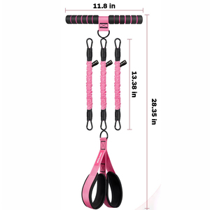 Banda <span class=keywords><strong>de</strong></span> <span class=keywords><strong>Resistencia</strong></span> Multifuncional Mejorada con 3 Tubos Ajustables para Entrenamiento <span class=keywords><strong>de</strong></span> Cuerpo Completo, Abdomen, Cintura, <span class=keywords><strong>Brazos</strong></span>, Piernas y Fortalecimiento del Core - Product Image 3