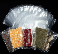 Sac d'emballage alimentaire en nylon à trois côtés scellés, personnalisable en usine, haute transparence, sachet alimentaire sous vide, sacs en plastique PE