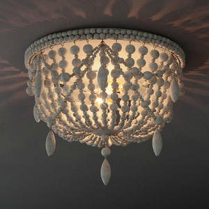 Lampe suspendue en <span class=keywords><strong>bois</strong></span> rond vintage rétro loft, <span class=keywords><strong>perles</strong></span> en <span class=keywords><strong>bois</strong></span>, E27 LED, luminaire suspendu moderne contemporain, luminaire suspendu pour cuisine - Product Image 5