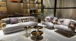 Sofá Italiano Moderno de Lujo, <span class=keywords><strong>Muebles</strong></span> de Sala de Estar a la Moda, Personalizable con Múltiples Tamaños, Venta al por Mayor por Fábrica China - Product Image 3