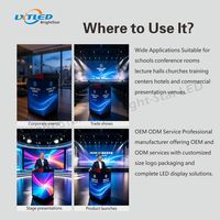 Table de DJ professionnelle d'intérieur avec écran LED intelligent pour présentations éducatives, discours et conférences