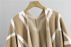 Cardigan traspirante lavorato a maglia <span class=keywords><strong>pantaloni</strong></span> larghi Set di maglieria da donna completo tre pezzi da donna - Product Image 6