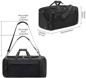 BSCI Factory Sports Gym Bag, Travel Duffel Bag with Wet Pocket & <b>Shoes</b> Compartment <b>for</b> Men <b>Women</b>, 65L, Lightweight - Product Image 4