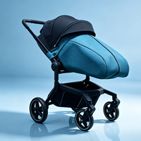 Poussette bébé pliable 3-en-1 de luxe, modèle Land Leopard Kingkong, cadre en alliage d'aluminium, tissu de luxe, capacité de charge de 20 kg, 0-3 ans